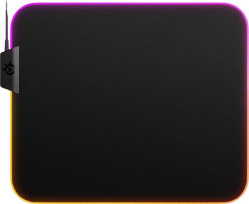 QcK Cloth Gaming Mouse Pad with Two Zones (Medium) (Black)