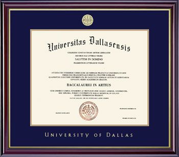 University of Dallas 8.5'' x 11'' Diploma Frame